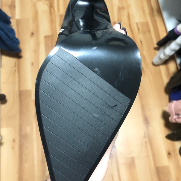 SOLD Zara Shiny Heeled Ankle Boots - Picture 7 of 8